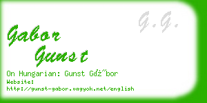 gabor gunst business card